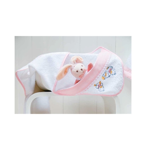 Image of bySKAGEN Babyhåndklæde - rosa (2630-Med navn)